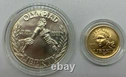 1988 Us Mint Olympics 2 Coin Gold & Silver Commemorative Set Proof Ogp