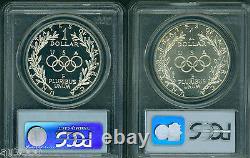 1988-d & 1988-s Olympic Silver Dollar Pcgs Ms69 Pr69 Pf69 2-coins Set