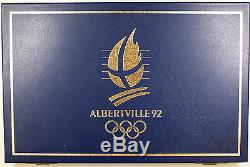 1989-1991 France Albertville'92 Winter Olympics Gold & Silver Proof Coin Set