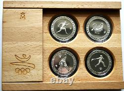 1990 Barcelona Spain Olympics 4-Coin Silver Proof Set