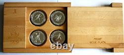 1990 Barcelona Spain Olympics 4-Coin Silver Proof Set