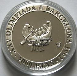 1990 Barcelona Spain Olympics 4-Coin Silver Proof Set