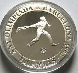 1990 Barcelona Spain Olympics 4-Coin Silver Proof Set