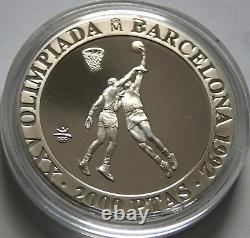 1990 Barcelona Spain Olympics 4-Coin Silver Proof Set