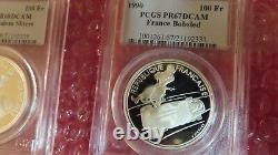 1990 France 100 Francs Bobsled Racing 22 gram Silver Coin PCGS PR67 olympics