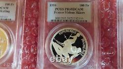 1990 France 100 Francs Slalom Skiing 22 gram Silver Coin PCGS PR68 olympics