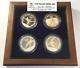1992 Albertville Us Olympic Team. 4 Proof Gilded Silver Coins 8 Ozt Withbox & Coa