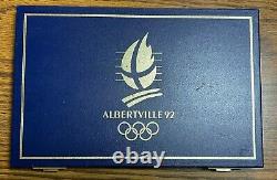 1992 Albertville Olympic silver proof 9-coin set-Free Shipping