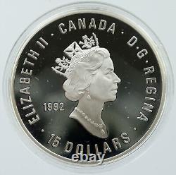 1992 CANADA UK Queen VICTORIA 100Yr OLYMPICS Proof Silver 15 Dollar Coin i116032