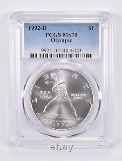 1992-D MS70 Olympic Baseball Commemorative Silver Dollar PCGS