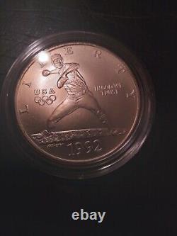 1992 D UNITED STATES USA XXV Olympics Baseball OLD BU Silver Dollar Coin