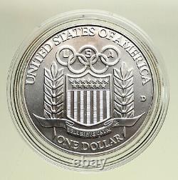 1992 D UNITED STATES USA XXV Olympics Baseball OLD BU Silver Dollar Coin i95072
