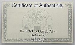 1992 Olympic 6 Coin Mint Proof Set