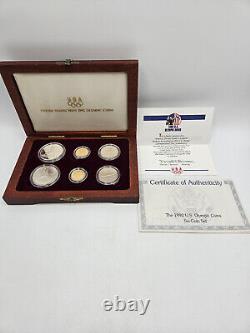 1992 Olympic Commemorative 6-Coin $5 Gold Proof/UNC Set $1 Silver, $. 50