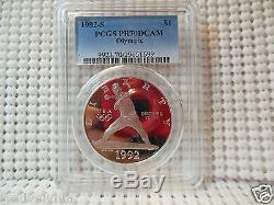 1992-S $1 PCGS PROOF PR70DCAM Olympic BASEBALL Very clean, sharp coin! SILVER