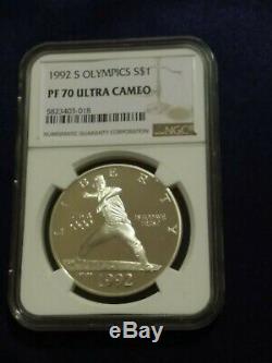 1992 S Olympics Baseball $1 Silver Coin NGC PF 70 UCAM low pop 39