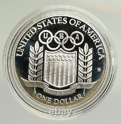 1992 UNITED STATES USA XXV Olympics Baseball OLD Proof Silver Dollar Coin i94797