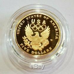 1992 US Mint Olympic Commemorative 3 Coin $5 Gold & $1 Silver UNC Set as Issued
