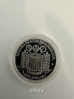 1992 US Olympic Silver Dollar Proof Coin. Baseball with COA