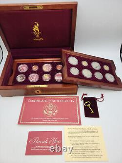 1995/1996 Atlanta Olympic 16-Coin Proof Commemorative $5 Gold Silver Coin Set