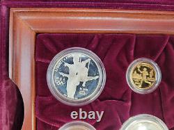 1995/1996 Atlanta Olympic 16-Coin Proof Commemorative $5 Gold Silver Coin Set