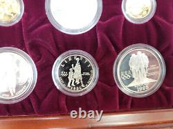 1995/1996 Atlanta Olympic 16-Coin Proof Commemorative $5 Gold Silver Coin Set