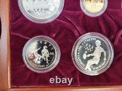 1995/1996 Atlanta Olympic 16-Coin Proof Commemorative $5 Gold Silver Coin Set