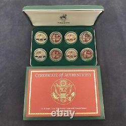 1995-1996 Atlanta Olympic 8-Coin Commemorative Proof Silver Dollar Set withCOA FS