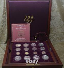 1995-1996 Atlanta Olympic Games Gold Silver Clad Proof 32 Coin Commemorative Set