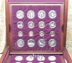 1995-1996 Atlanta Olympic Games Gold Silver Clad Proof 32 Coin Commemorative Set