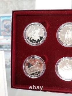 1995 1996 S US Olympic Coins of Atlanta Centennial Games 4pc Clad Proof Set