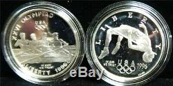 1995-96 Atlanta Olympics 8-Coin Commemorative Proof Silver Dollar Set OGP #JL104