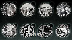 1995-96 P Atlanta Olympics 8 Coin Commemorative Proof Silver Dollar Set