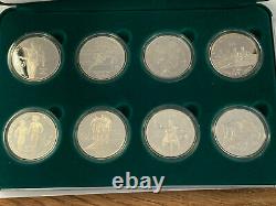 1995-96 US Olympic 1 Dollar Silver Proof Coins-Atlanta Olympic Games-8 Coin Set