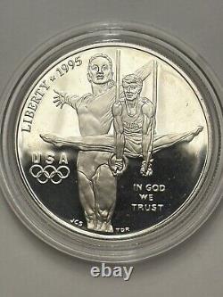 1995 Centennial Olympic Games 4-Coin Proof Set #1 in OGP with COA