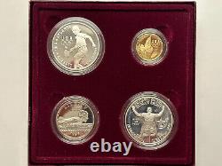 1995 Centennial Olympic Games 4-Coin Proof Set #3 in OGP witho COA