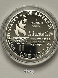 1995 Centennial Olympic Games 4-Coin Proof Set #3 in OGP witho COA