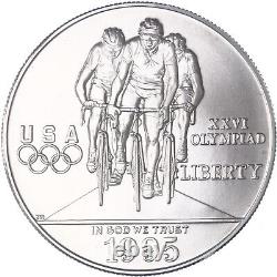 1995 D Atlanta Olympics Cycling BU Commemorative 90% Silver Dollar Coin