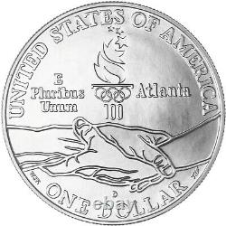 1995 D Atlanta Olympics Cycling BU Commemorative 90% Silver Dollar Coin