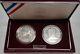 1995-p Olympic Runner & Cyclist Commem Proof Silver Dollar 2 Coin Set In Ogp