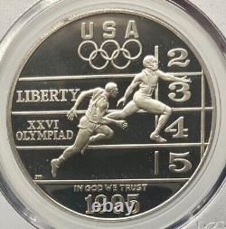 1995-P Olympics Track & Field 20th Anniversary Silver Dollar PCGS PR-70 DCAM