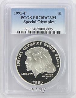 1995-P Special Olympics Commemorative Dollar PR70DCAM PCGS Proof 70 Deep Cameo