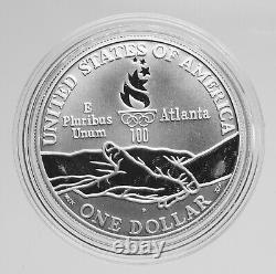 1995 P US United States XXVI PARALYMPICS ATLANTA Proof Silver Dollar Coin i95107
