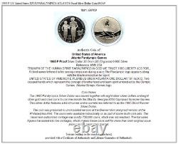 1995 P US United States XXVI PARALYMPICS ATLANTA Proof Silver Dollar Coin i96169