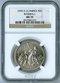 1995 S Atlanta Olympics Baseball Half Dollar Commemorative Coin NGC MS 70 MS70