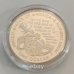 1995 Special Olympics World Games Commemorative Silver Dollar Proof Coin COA Cas