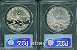 1995-p & 1995-d Gymnastics Silver Dollar Pcgs Ms69 & Pr69 Pf69 2-coins Set