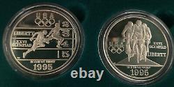 1996/95 US. Olympic Coins of the Atlanta Centennial Games 8 coin Proof Set WithCOA