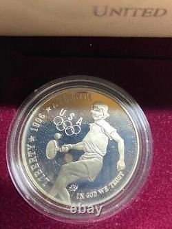 1996 Atlanta Centennial Olympics Commemorative 3 Silver Proof Dollar 2 coin sets