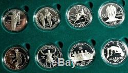 1996 Atlanta Olympic 8 Coin Silver Commemorative Proof Set With Case & COA